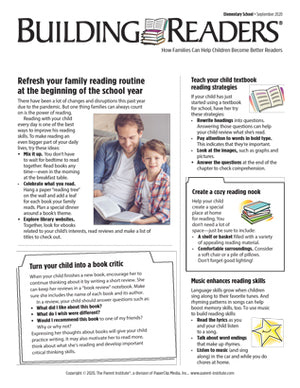 Building readers elementary school newsletter